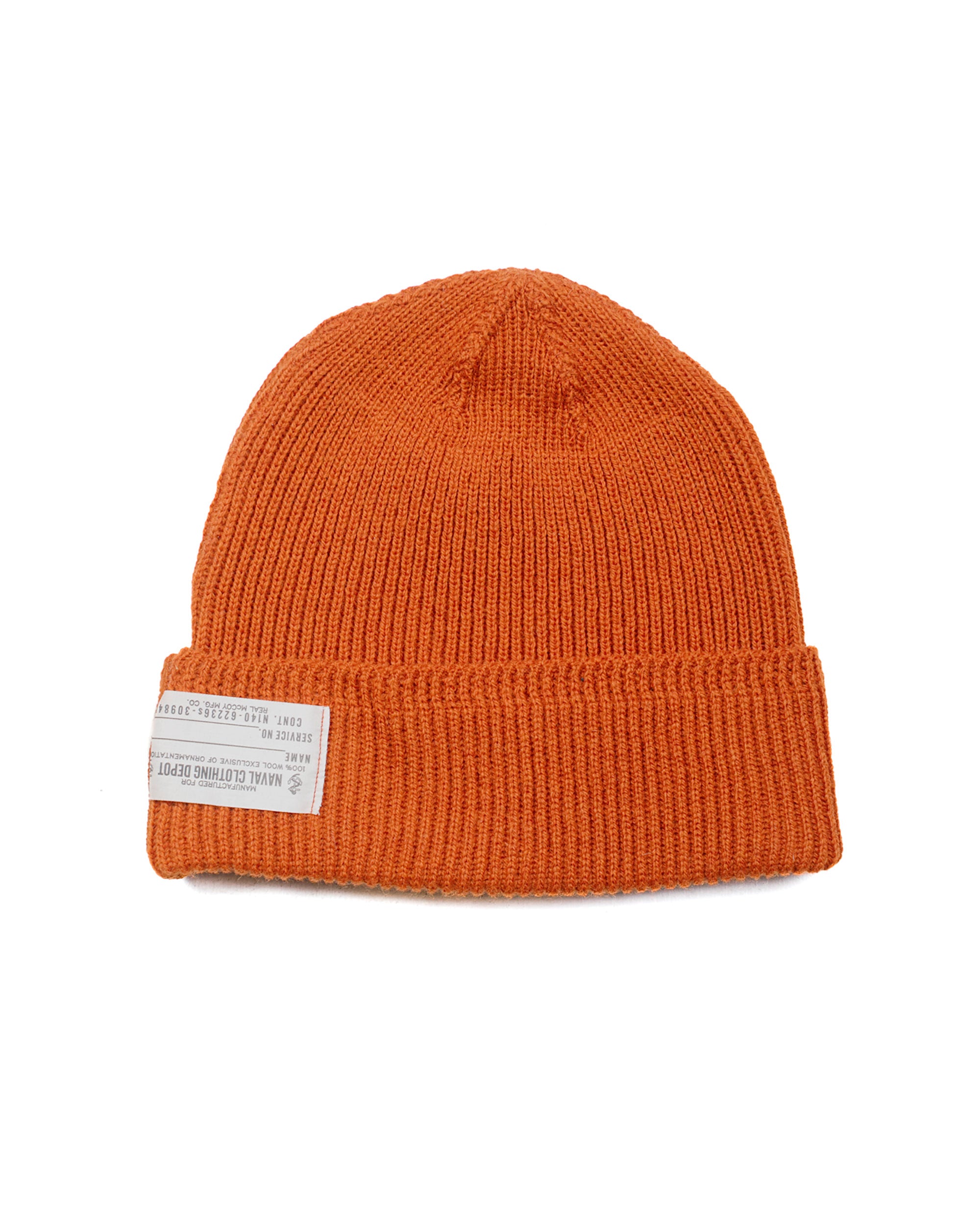 The Real McCoy's MA23104 Civilian Wool Watch Cap Orange