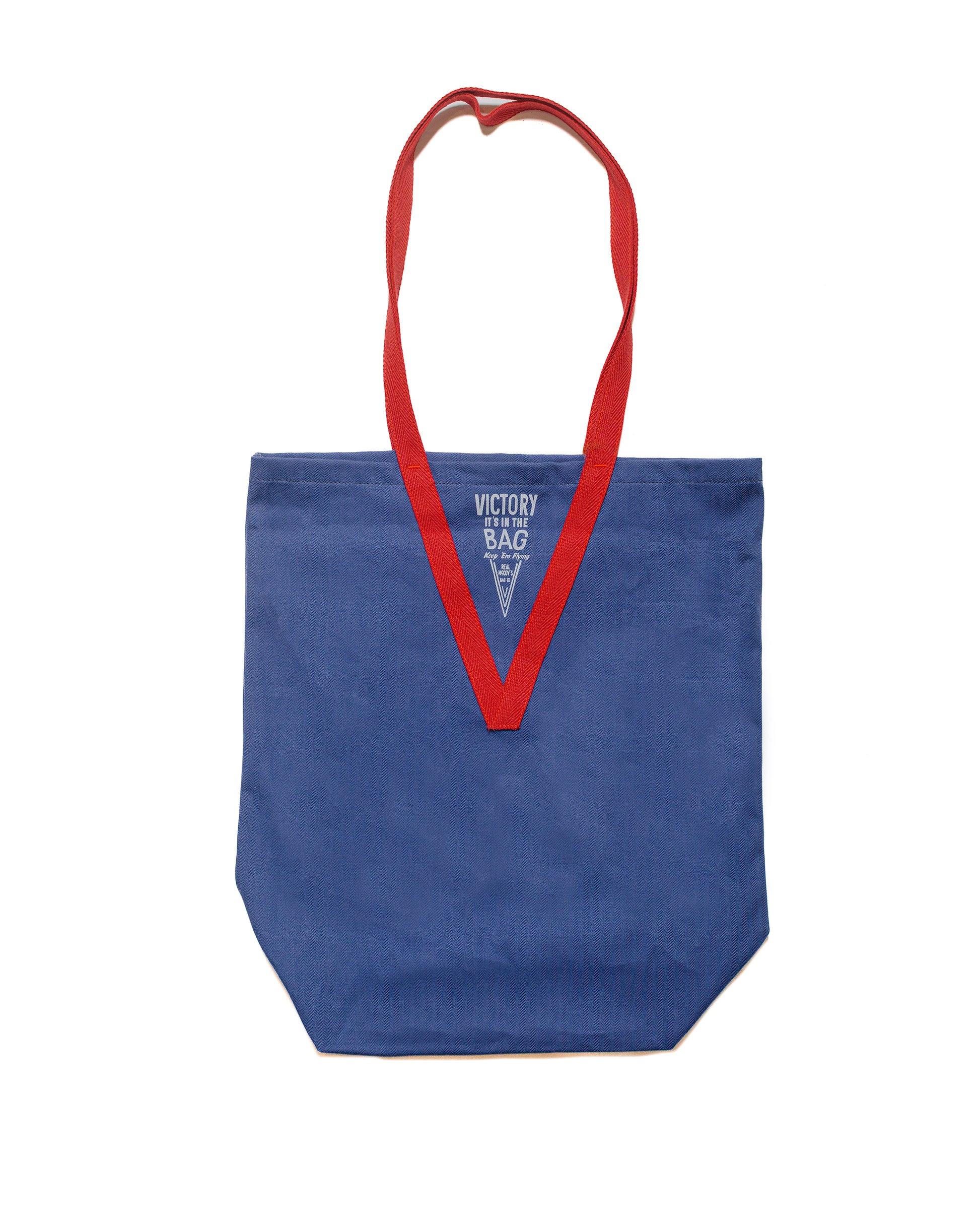 The Real McCoy's MA24007 Victory Shoulder Tote Bag Ink Blue