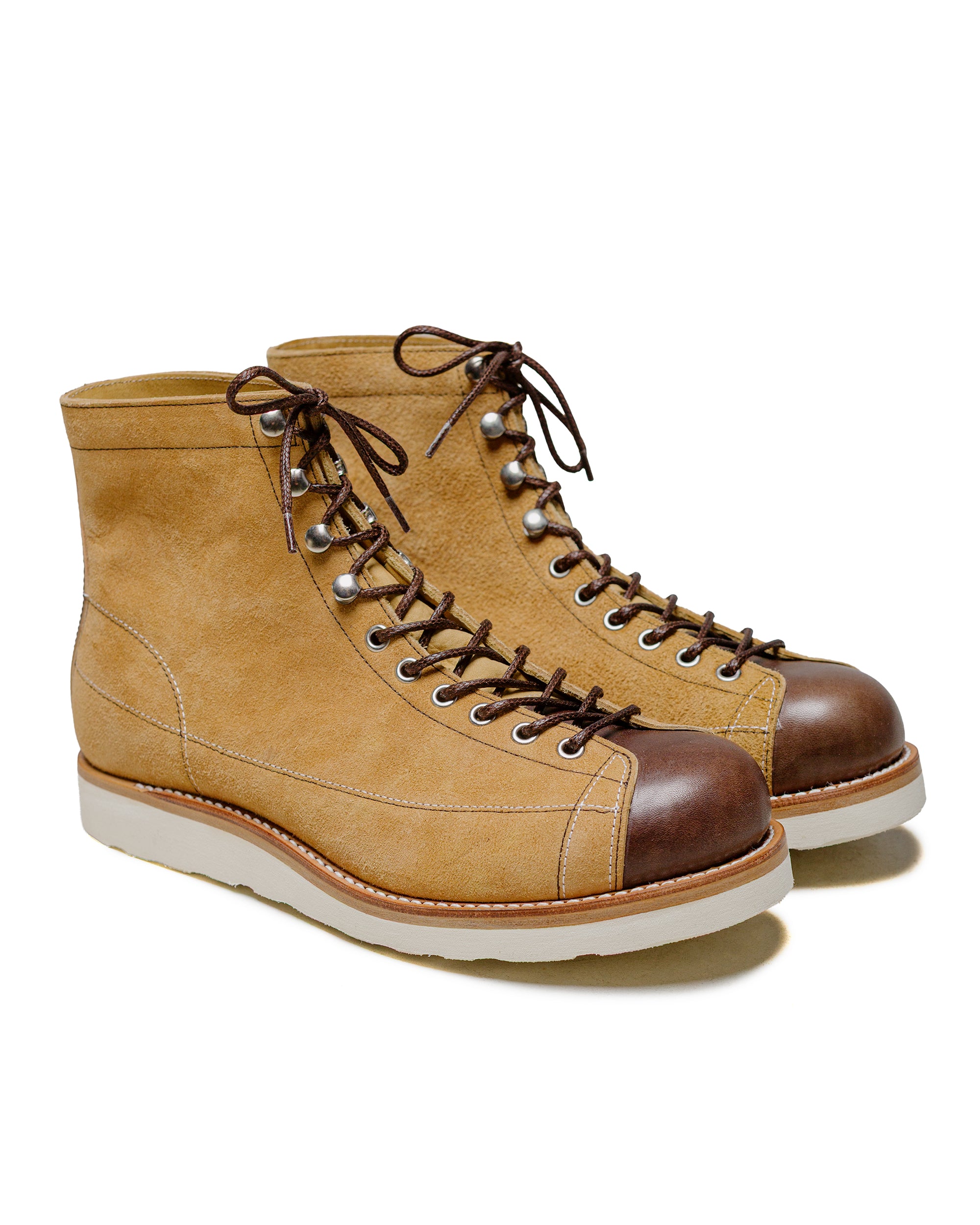 The Real McCoy's MA24009 Ten Mile Work Boots / Rough Out Leather Beige