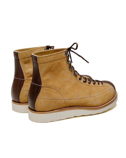 The Real McCoy's MA24009 Ten Mile Work Boots / Rough Out Leather Beige