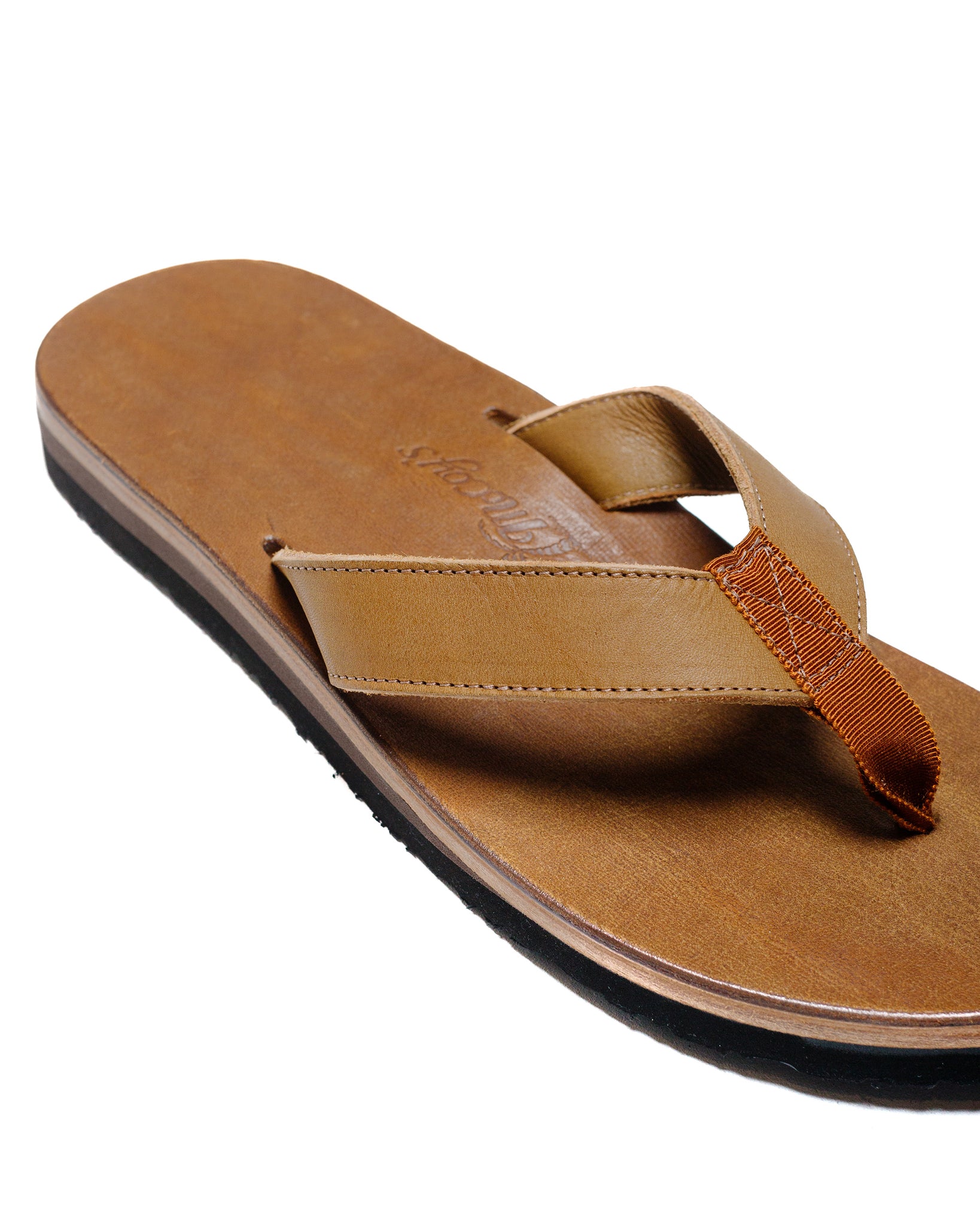 The Real McCoy's MA24011 Leather Arched Sandal Raw Sienna close