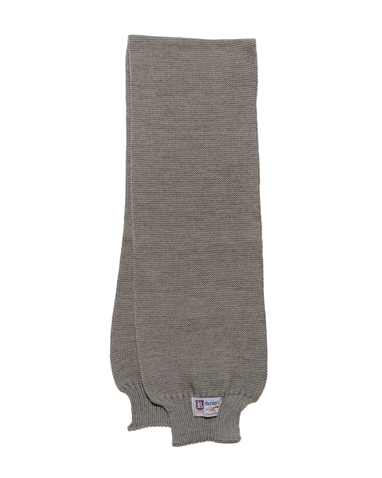 The Real McCoy's MA24103 Scarf, Wool-Knit Gray