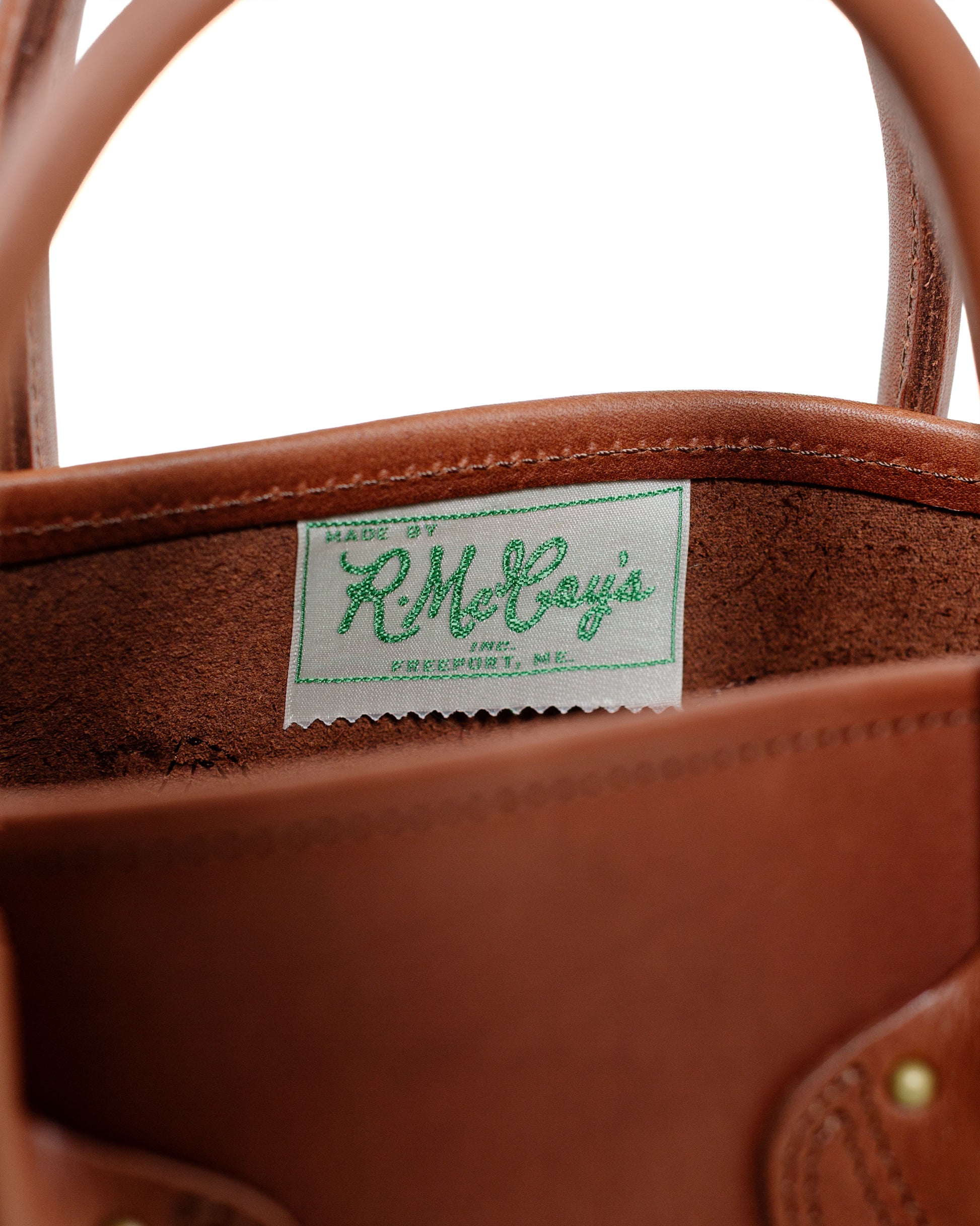 The Real McCoy's MA25101 Leather Tote Handbag Brown