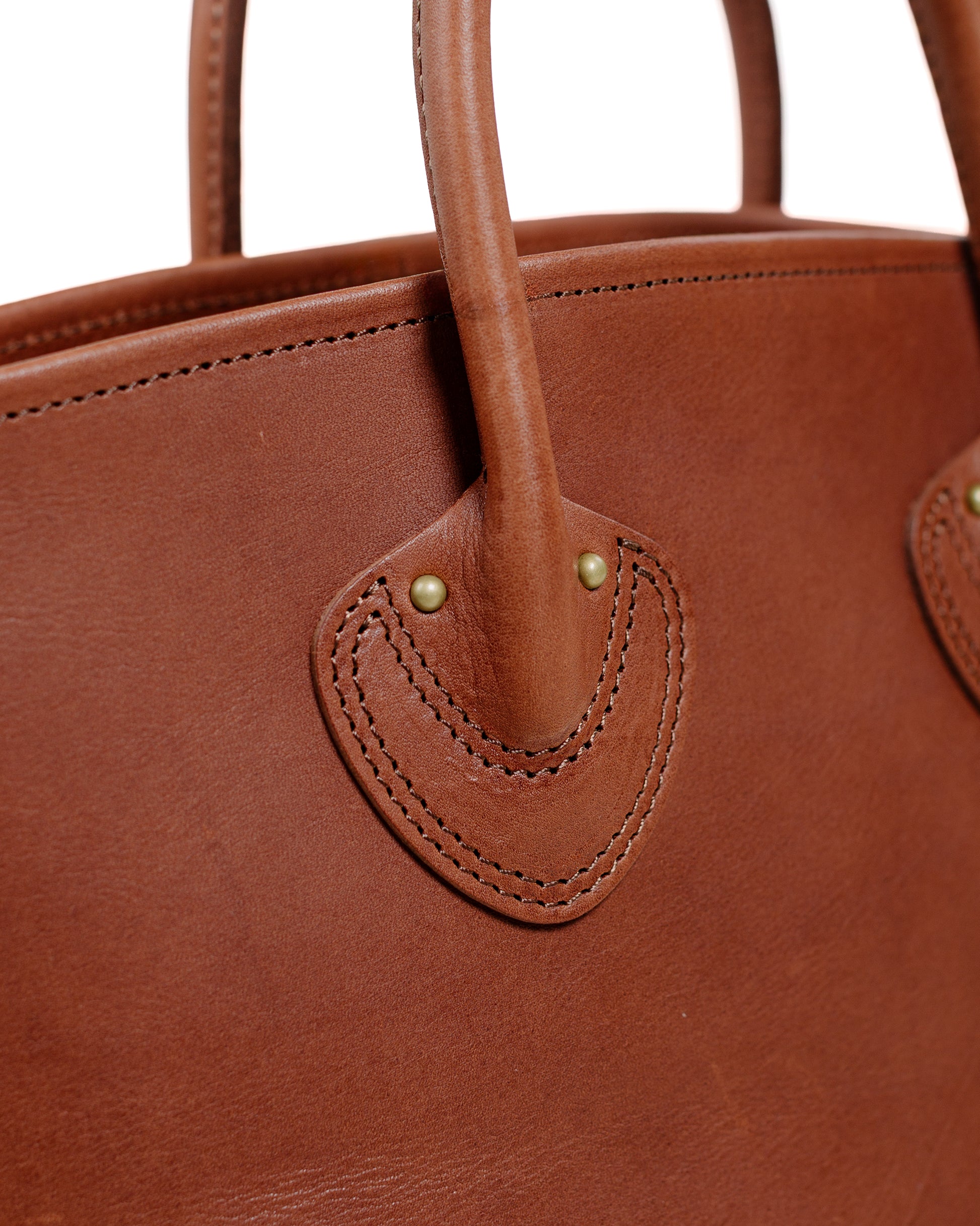 The Real McCoy's MA25101 Leather Tote Handbag Brown