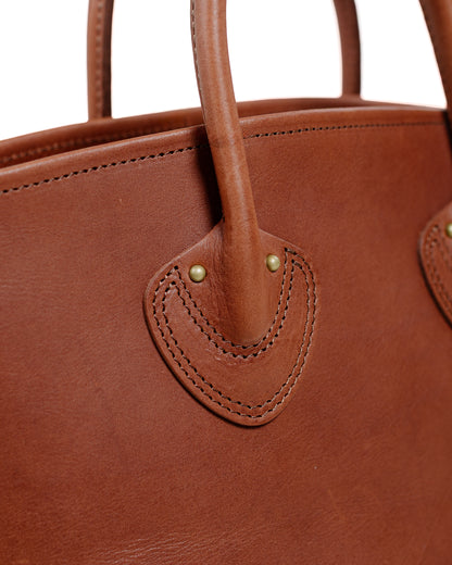 The Real McCoy's MA25101 Leather Tote Handbag Brown
