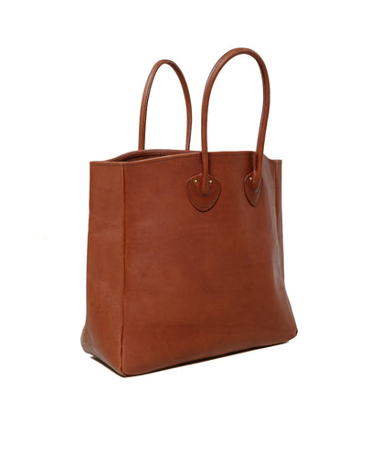 The Real McCoy's MA25102 Leather Tote Shoulder-Bag Brown