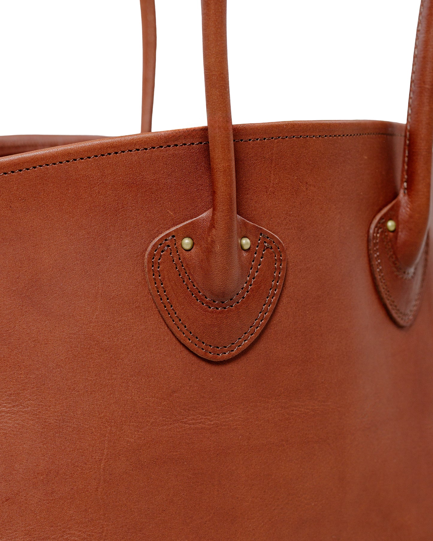 The Real McCoy's MA25102 Leather Tote Shoulder-Bag Brown