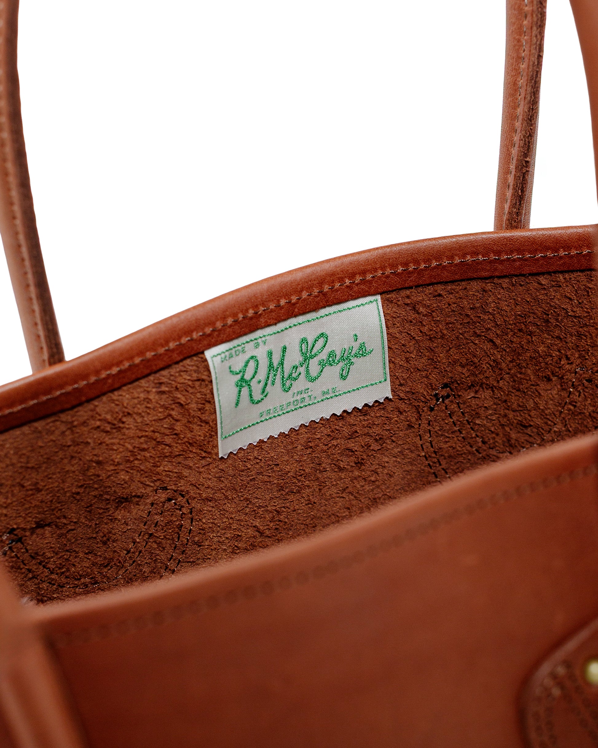 The Real McCoy's MA25102 Leather Tote Shoulder-Bag Brown