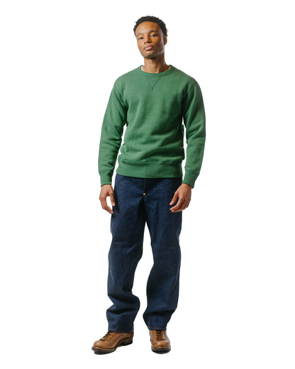 The Real McCoy’s MC13111 10 oz. Loopwheel Crewneck Sweatshirt Shamrock model full