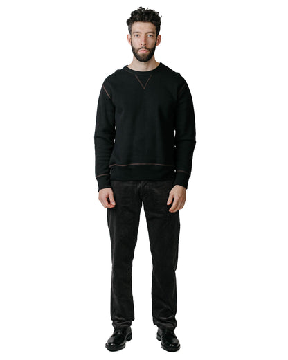 The Real McCoy’s MC13111 Sweatshirt / Loop Wheel Black Model Full