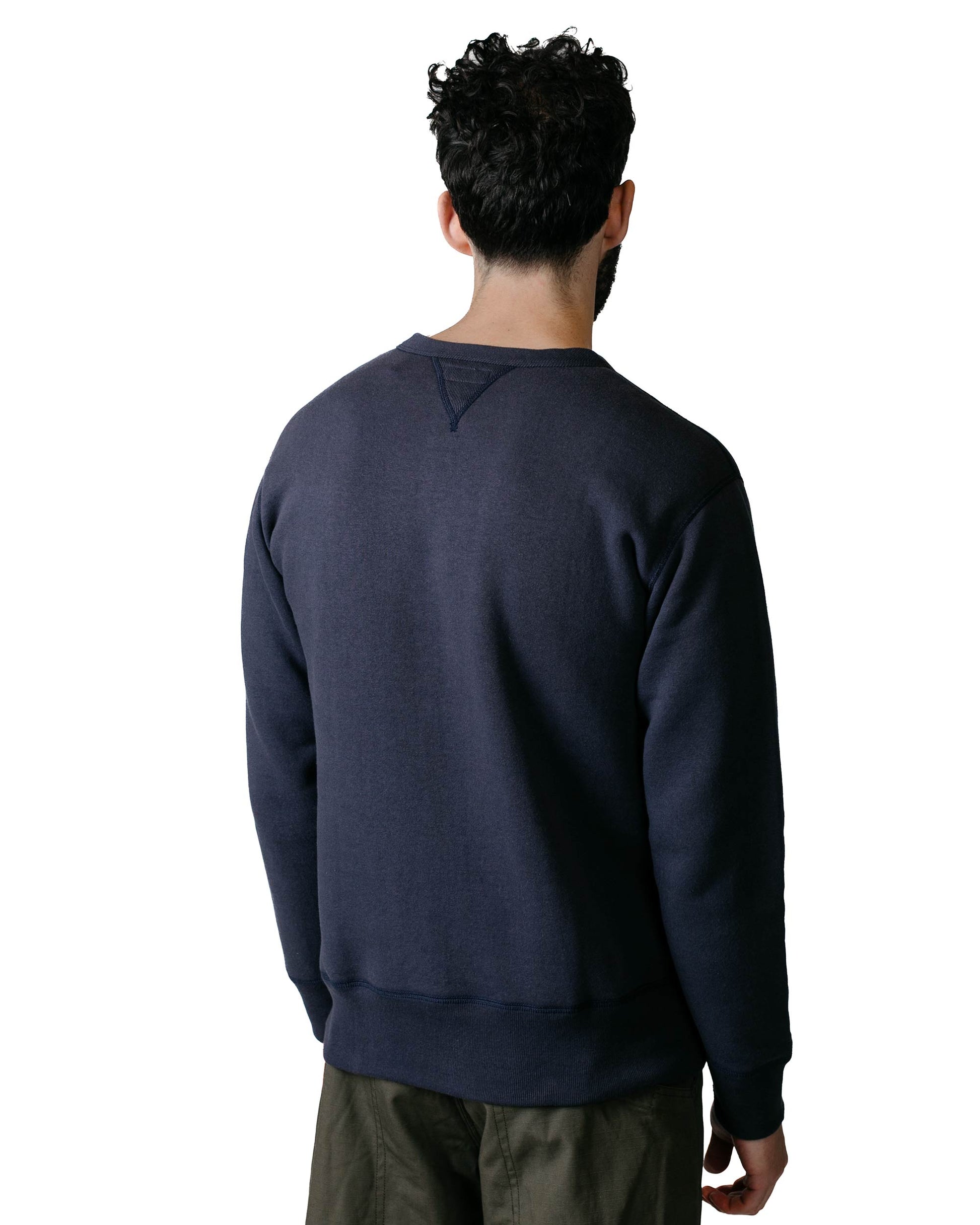 The Real McCoy’s MC13111 Sweatshirt / Loop Wheel Navy Model Back