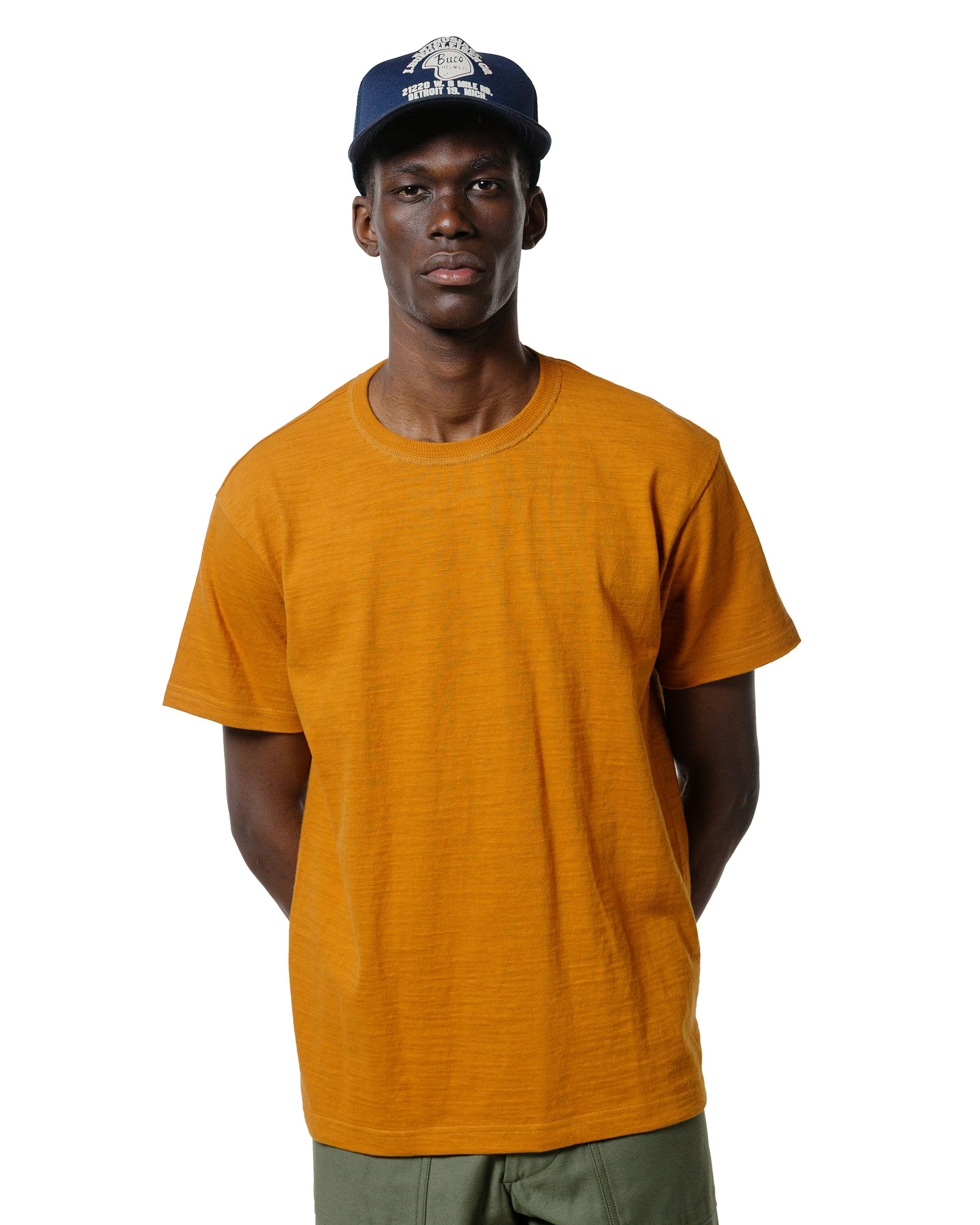 The Real McCoy's MC19010 Athletic T-Shirt  Loop-Wheel Mustard