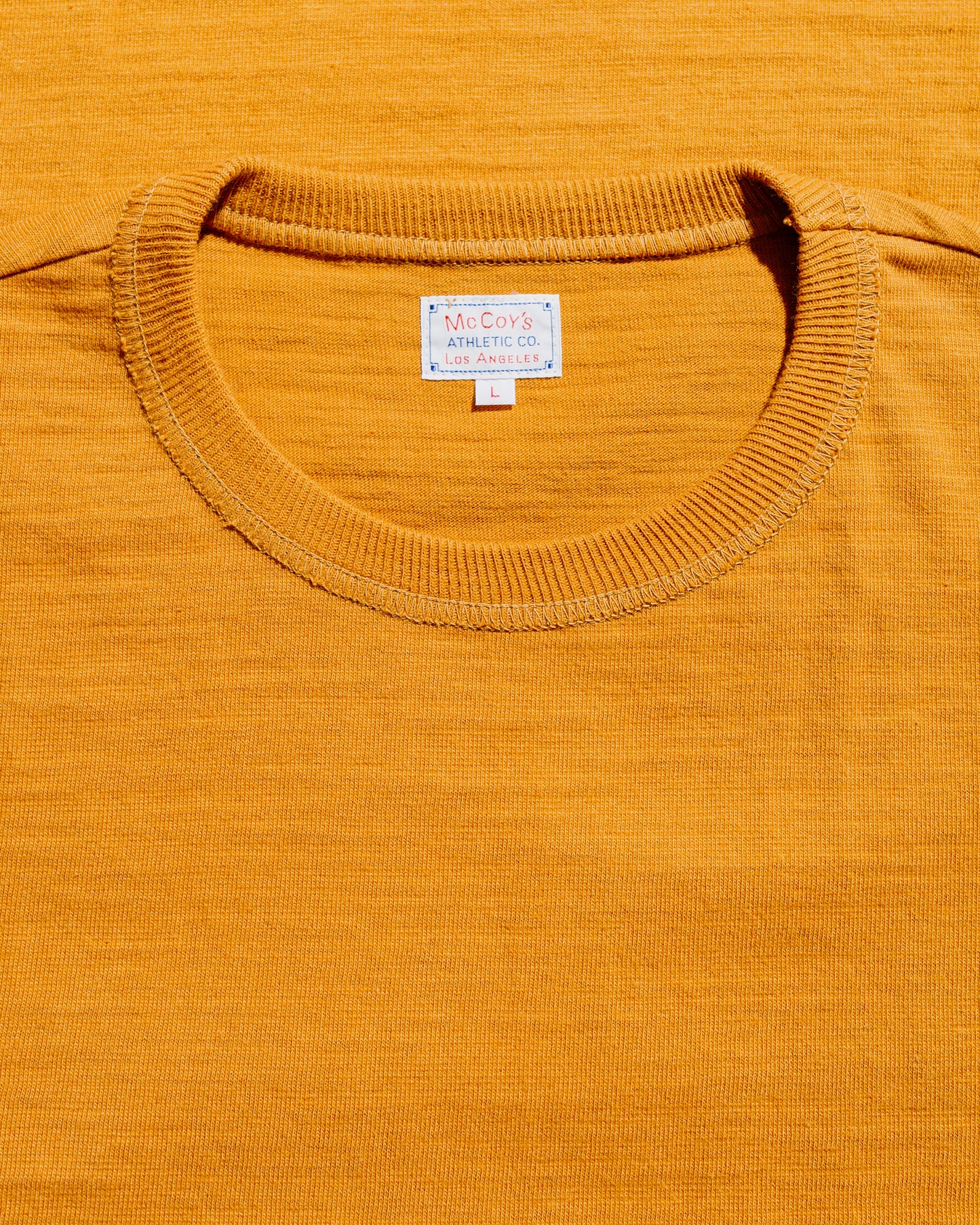 The Real McCoy's MC19010 Athletic T-Shirt  Loop-Wheel Mustard
