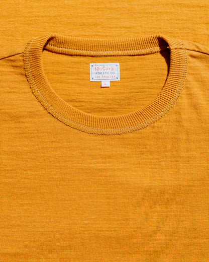 The Real McCoy's MC19010 Athletic T-Shirt  Loop-Wheel Mustard