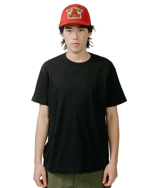 The Real McCoy's MC19010 Athletic T-Shirt / Loop-Wheel Black model front