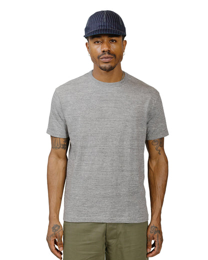 The Real McCoy's MC19010 Athletic T-Shirt / Loop-Wheel Grey model front