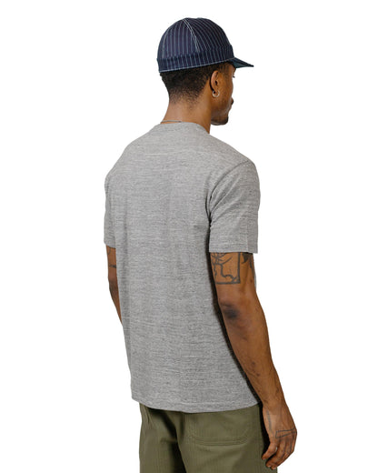 The Real McCoy's MC19010 Athletic T-Shirt / Loop-Wheel Grey model back