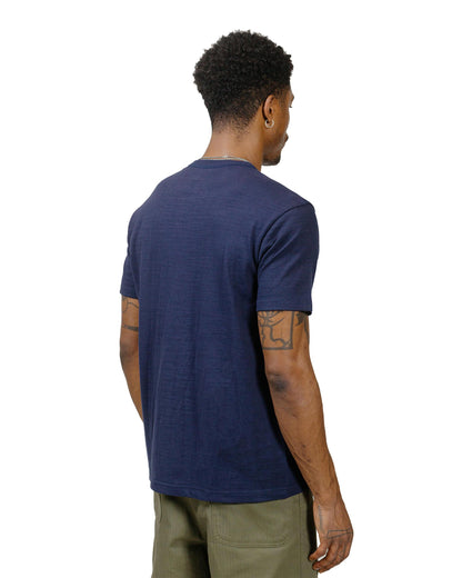 The Real McCoy's MC19010 Athletic T-Shirt / Loop-Wheel Navy model back