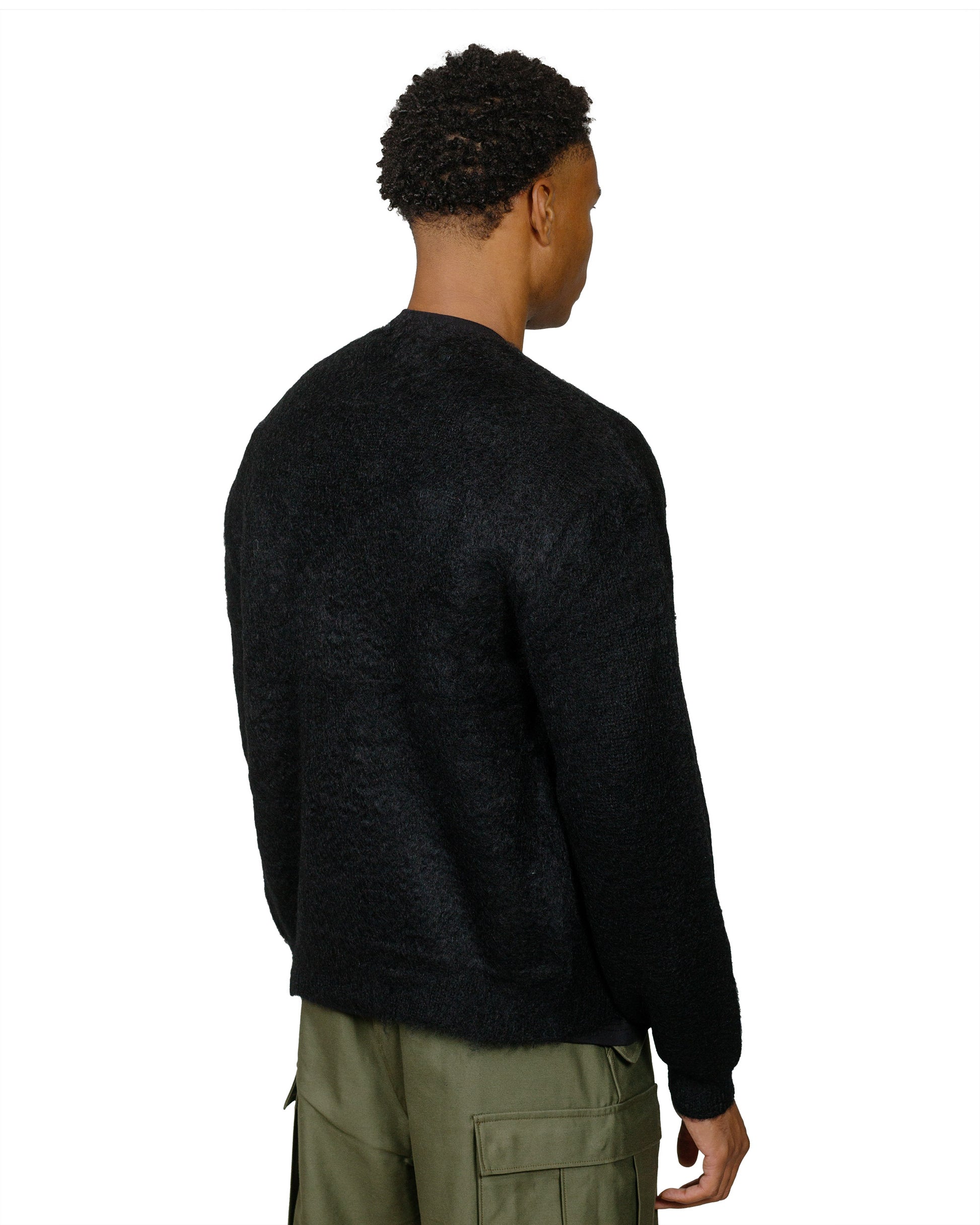 The Real McCoy's MC19103 JM Mohair Cardigan Black model back