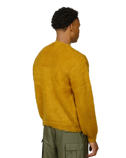 The Real McCoy's MC19103 JM Mohair Cardigan Mustard model back