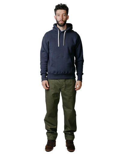 The Real McCoy’s MC19124 10oz. Loopwheel Parka Navy Model Full