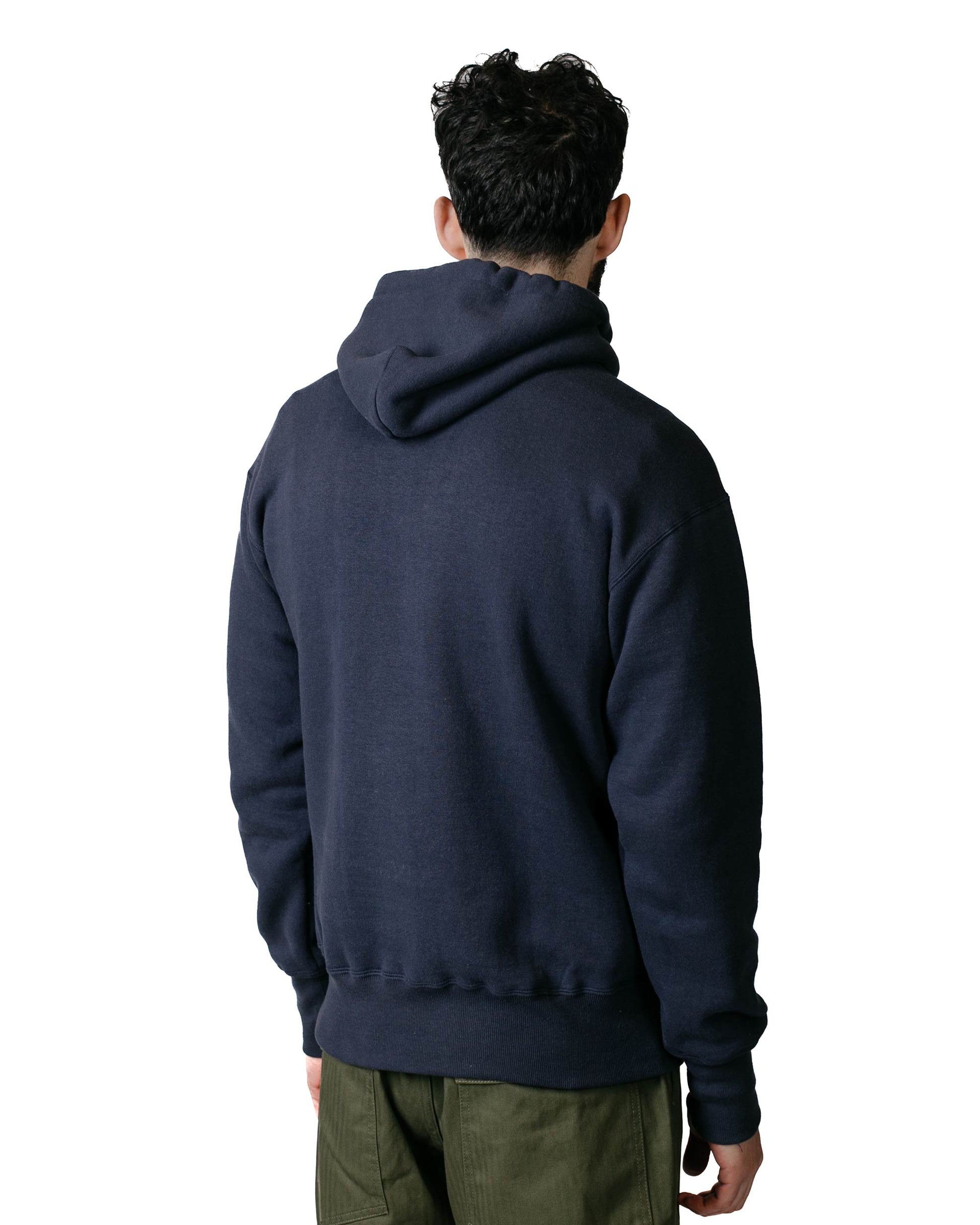 The Real McCoy’s MC19124 10oz. Loopwheel Parka Navy Model Back