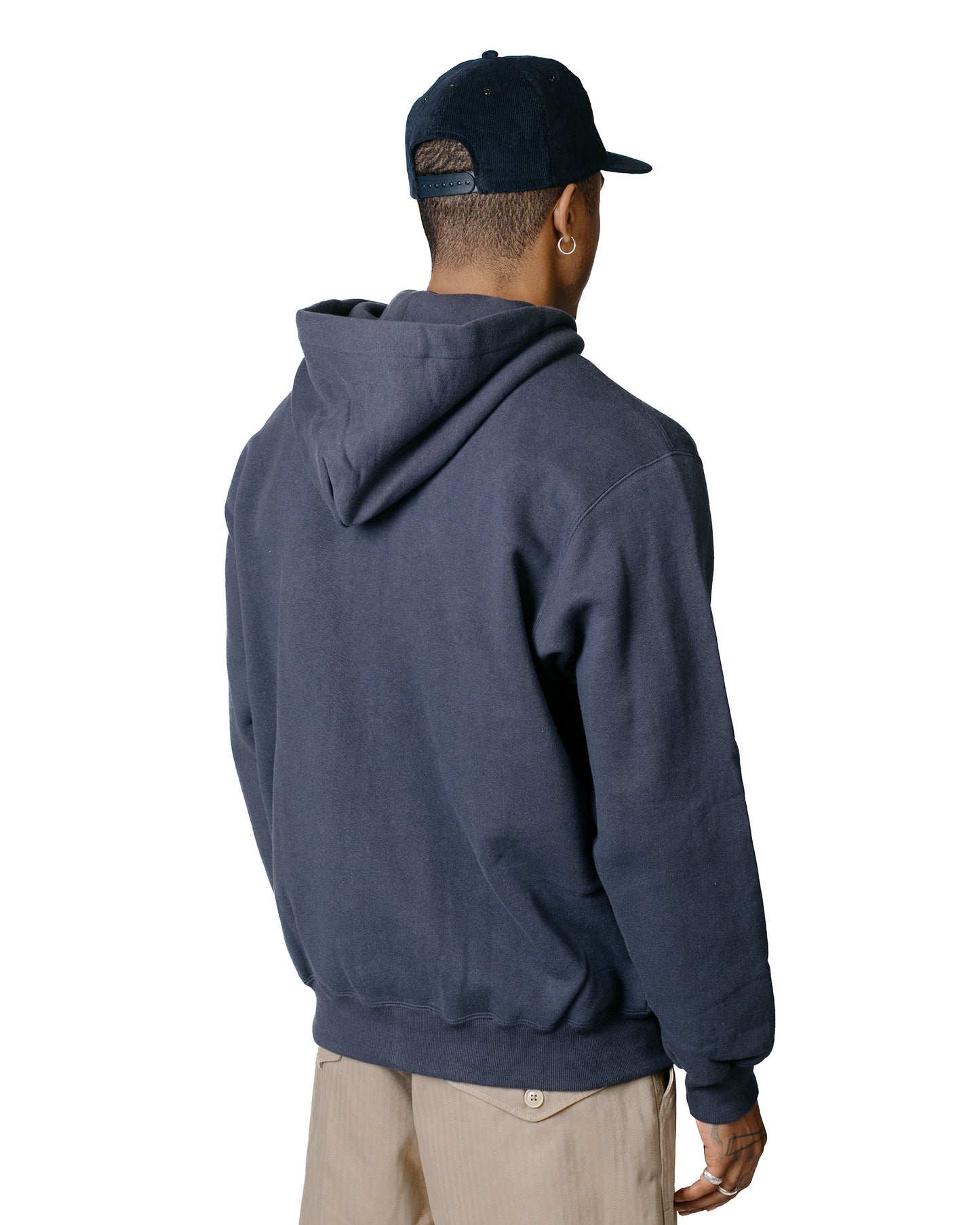 The Real McCoy's MC19125 10 oz. Loopwheel FZ Parka Navy model back