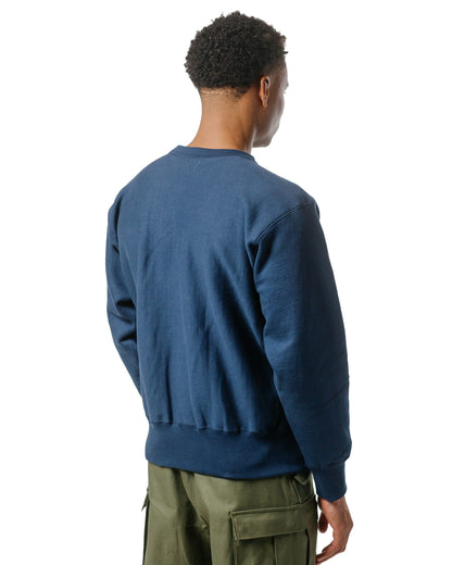 The Real McCoy's MC20114 Heavyweight Crewneck Sweatshirt Navy model back