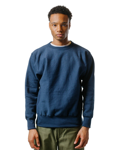 The Real McCoy's MC20114 Heavyweight Crewneck Sweatshirt Navy model front