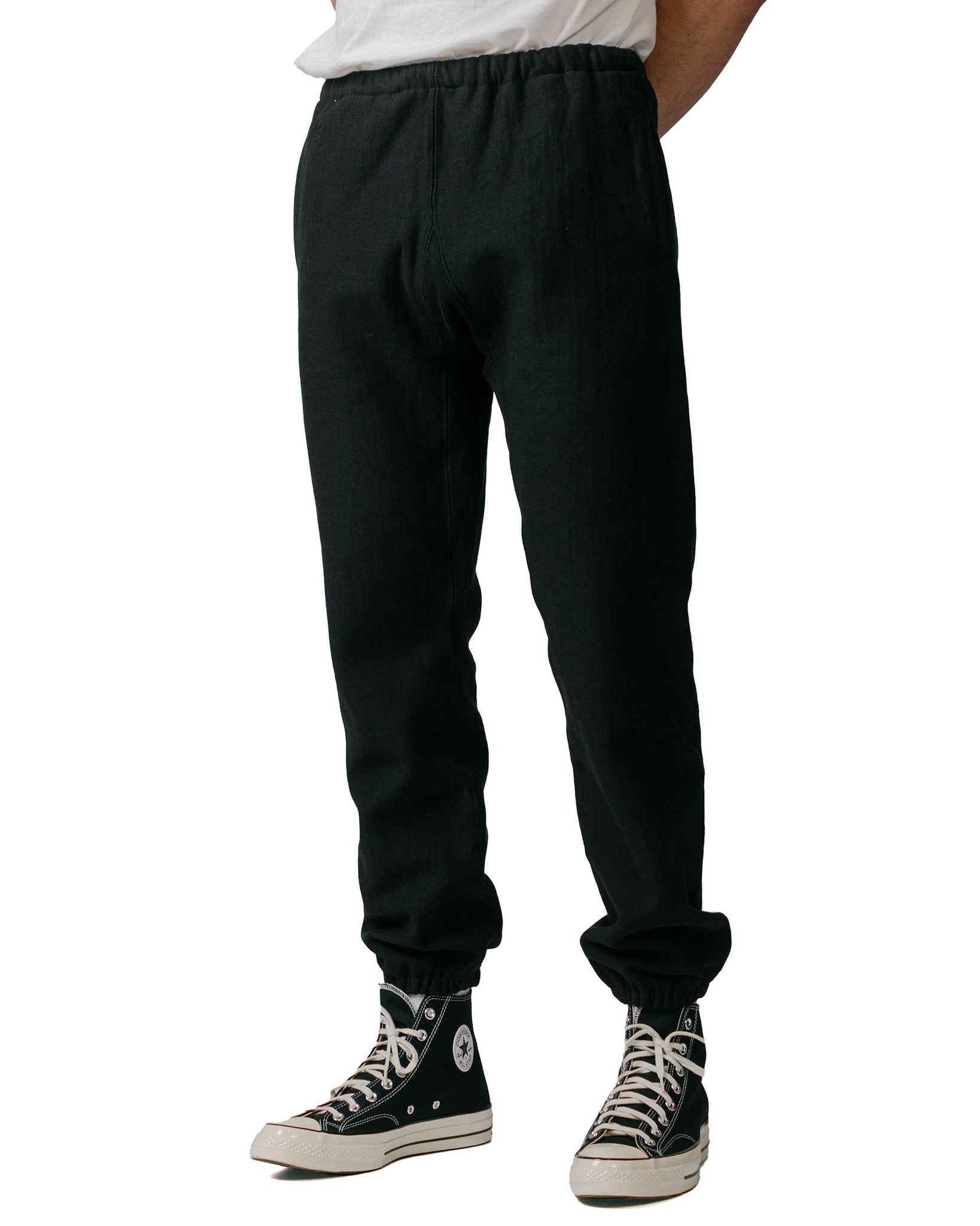 The Real McCoy's MC20115 Heavyweight Sweatpants Black Model Front