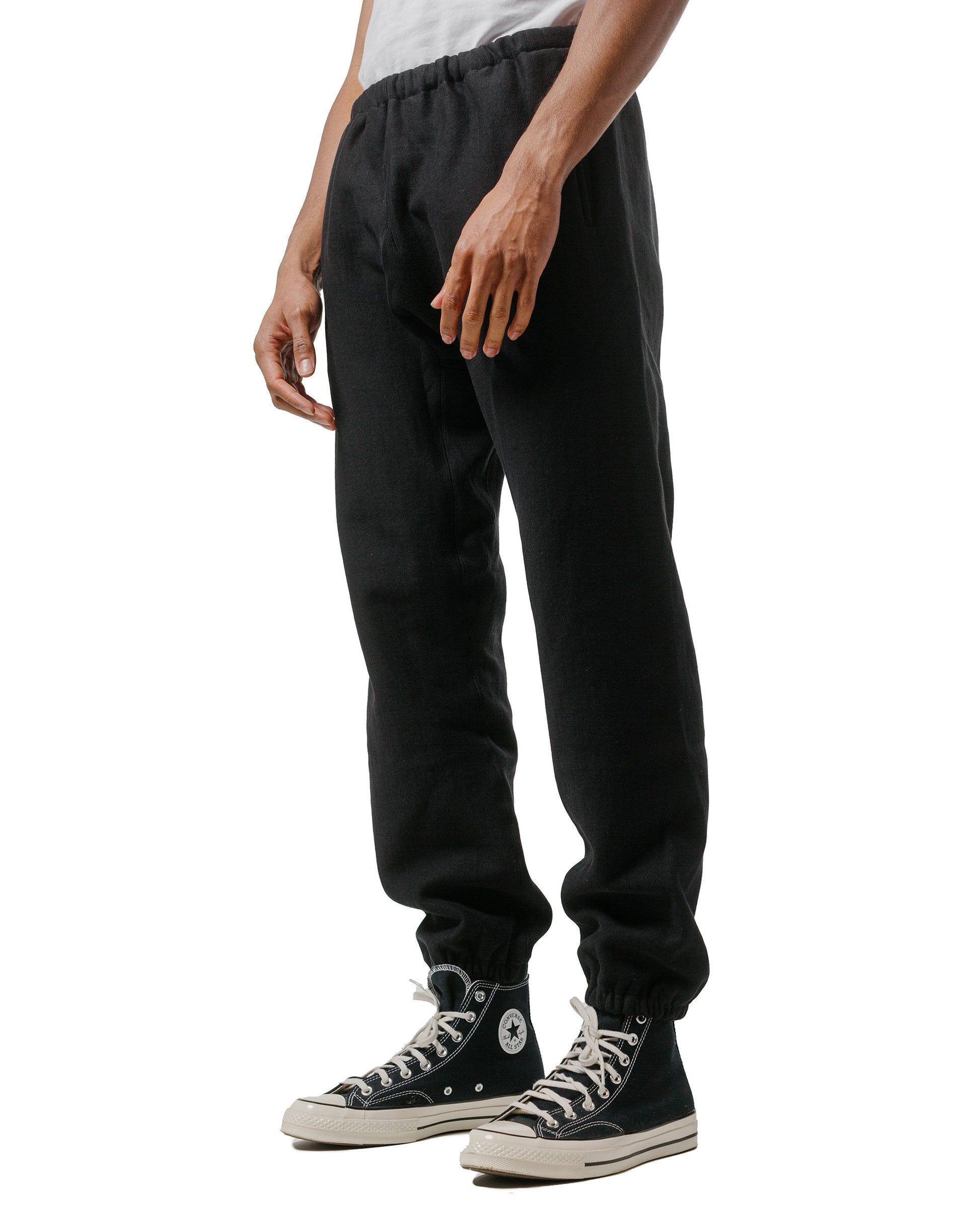 The Real McCoy's MC20115 Heavyweight Sweatpants Black model front