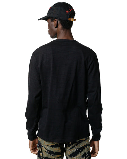 The Real McCoy's MC21109 Athletic L/S T-Shirt / Loop-Wheel Black