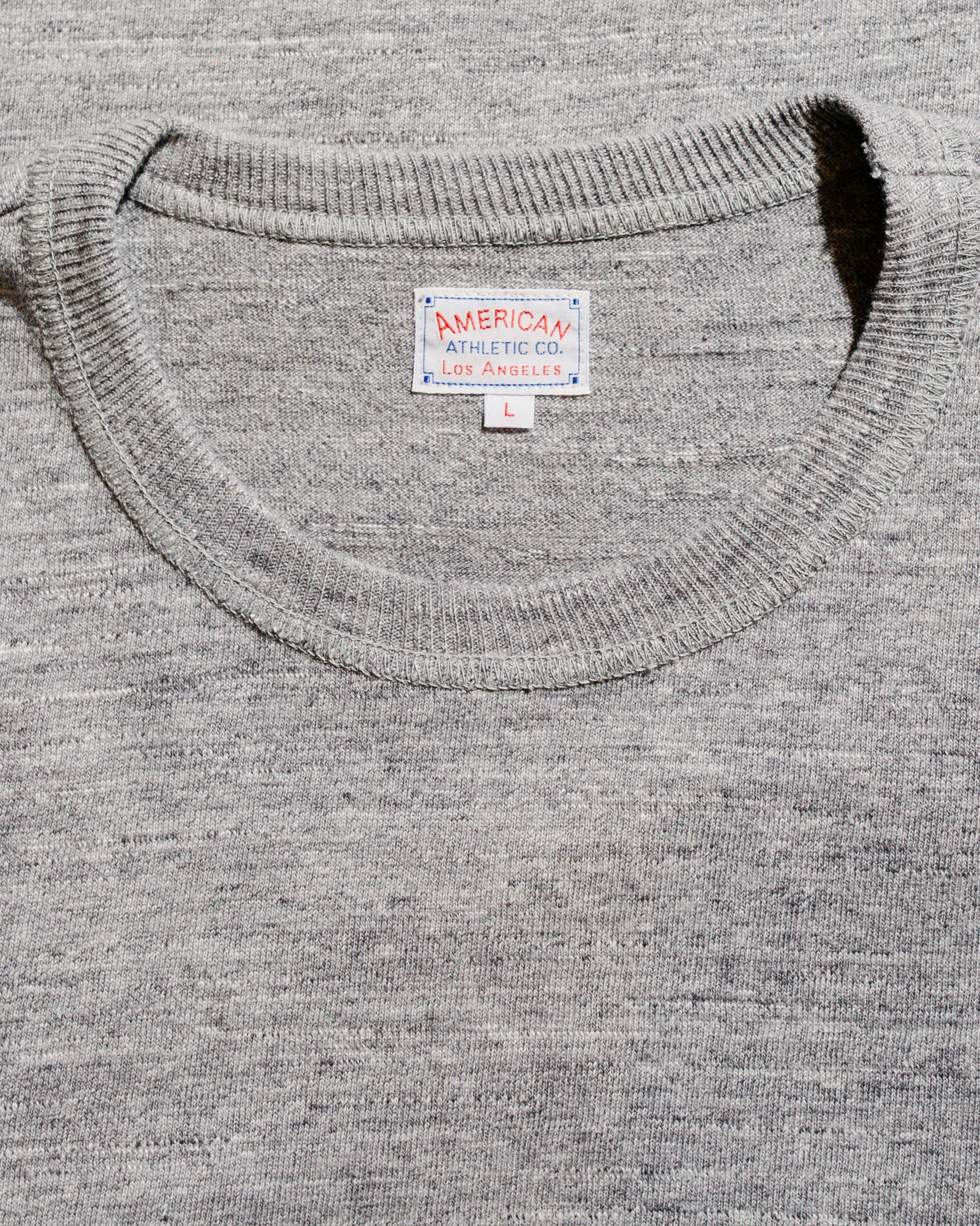 The Real McCoy's MC21109 Athletic L/S T-Shirt / Loop-Wheel Grey