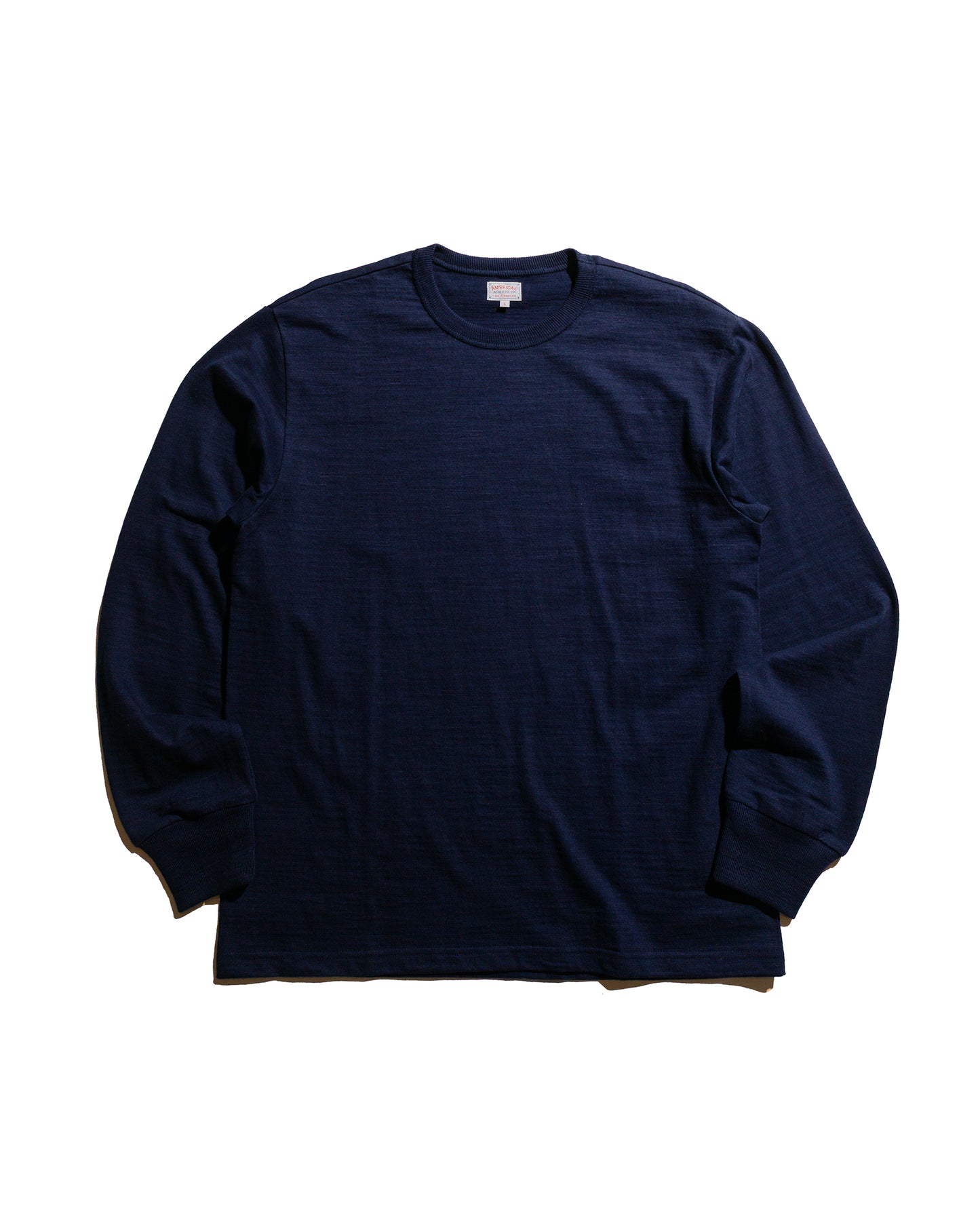The Real McCoy's MC21109 Athletic L/S T-Shirt / Loop-Wheel Navy
