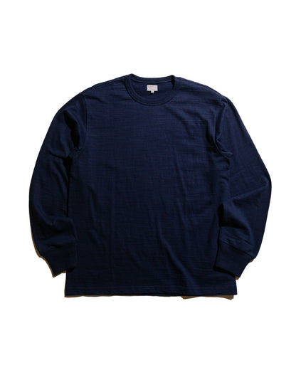The Real McCoy's MC21109 Athletic L/S T-Shirt / Loop-Wheel Navy