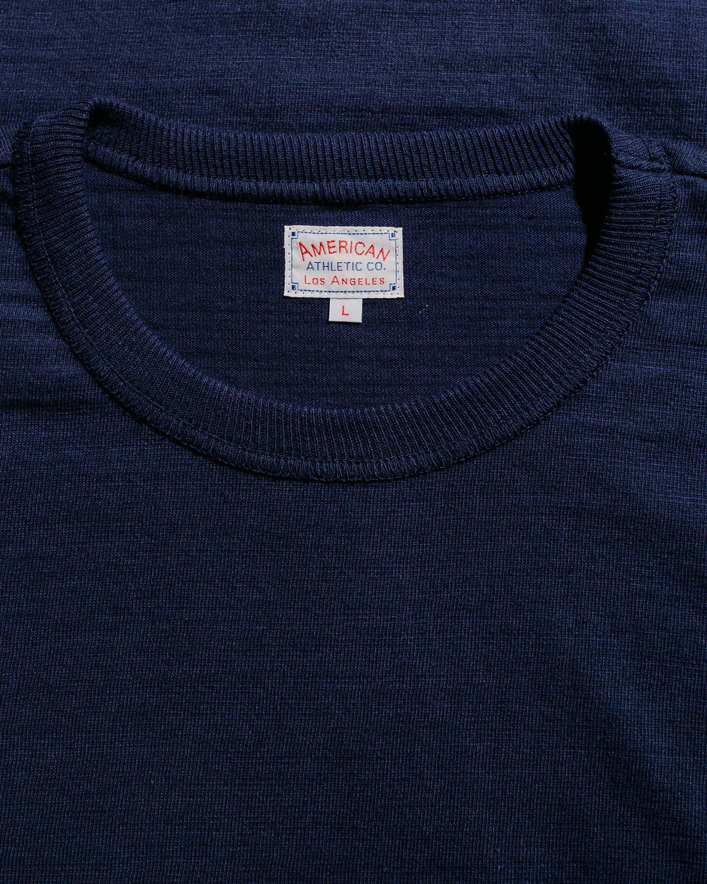 The Real McCoy's MC21109 Athletic L/S T-Shirt / Loop-Wheel Navy