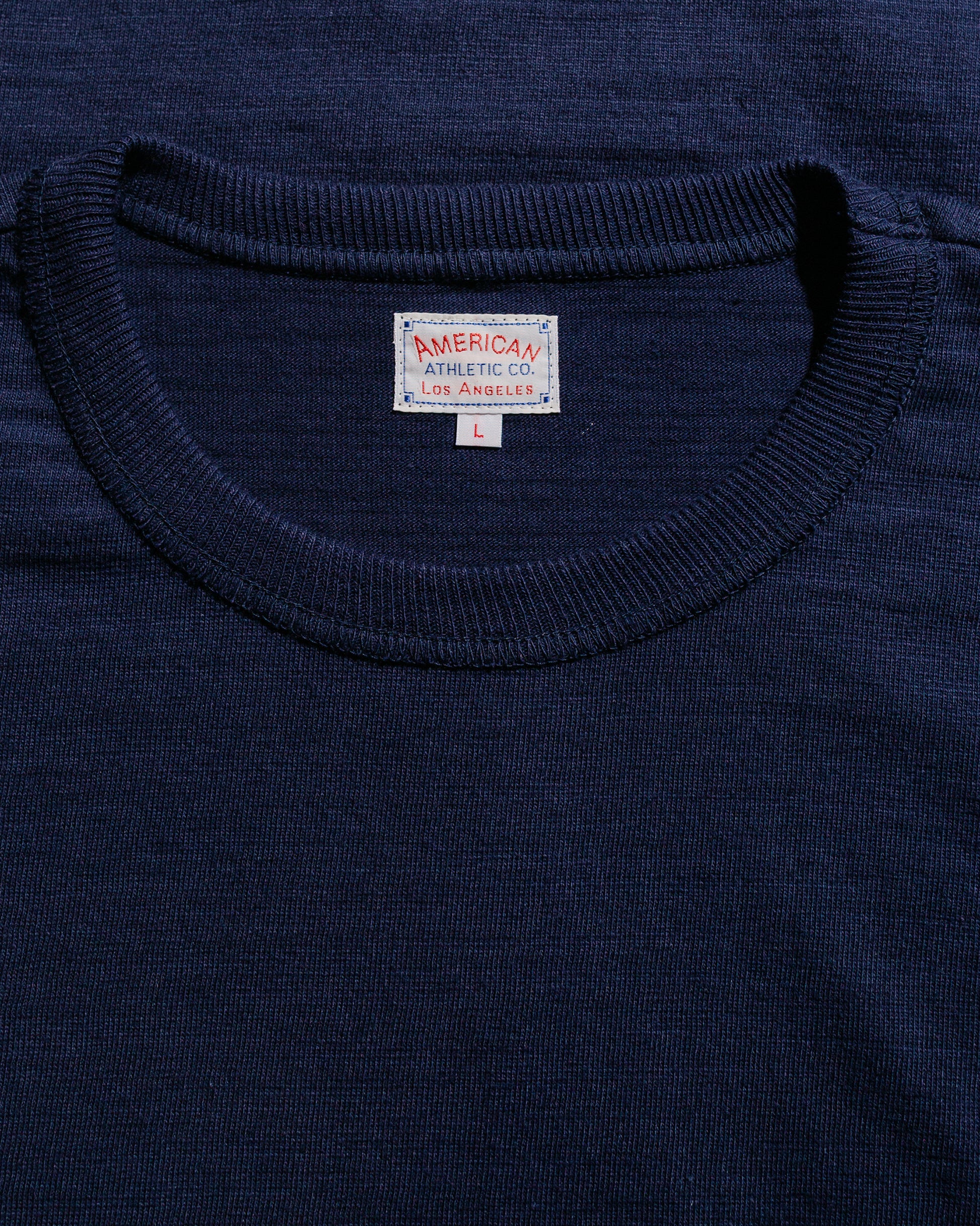 The Real McCoy's MC21109 Athletic L/S T-Shirt / Loop-Wheel Navy