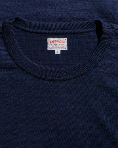 The Real McCoy's MC21109 Athletic L/S T-Shirt / Loop-Wheel Navy