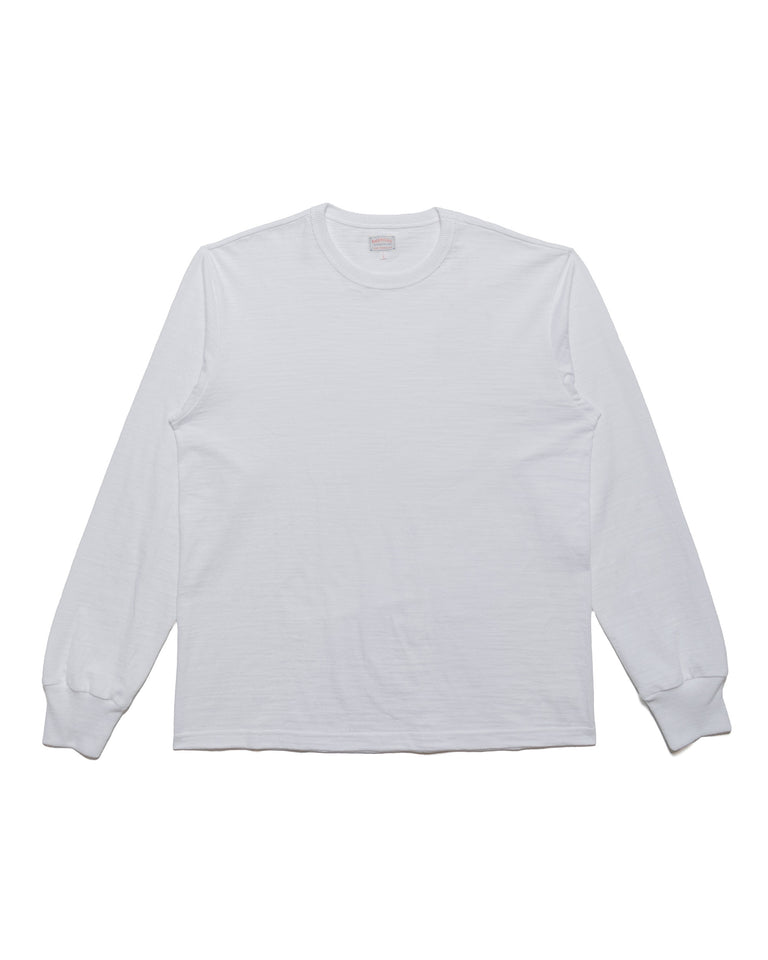 The Real McCoy's MC21109 Athletic L/S T-Shirt / Loop-Wheel White