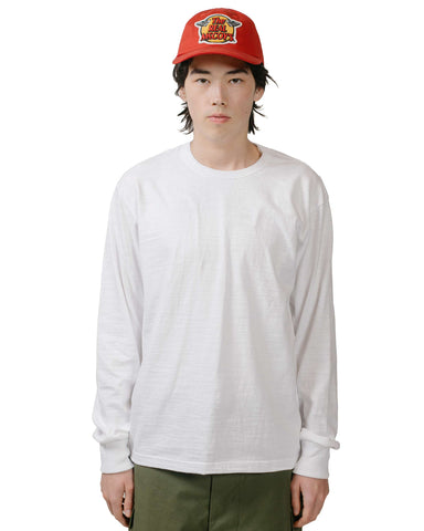 The Real McCoy's MC21109 Athletic L/S T-Shirt / Loop-Wheel White