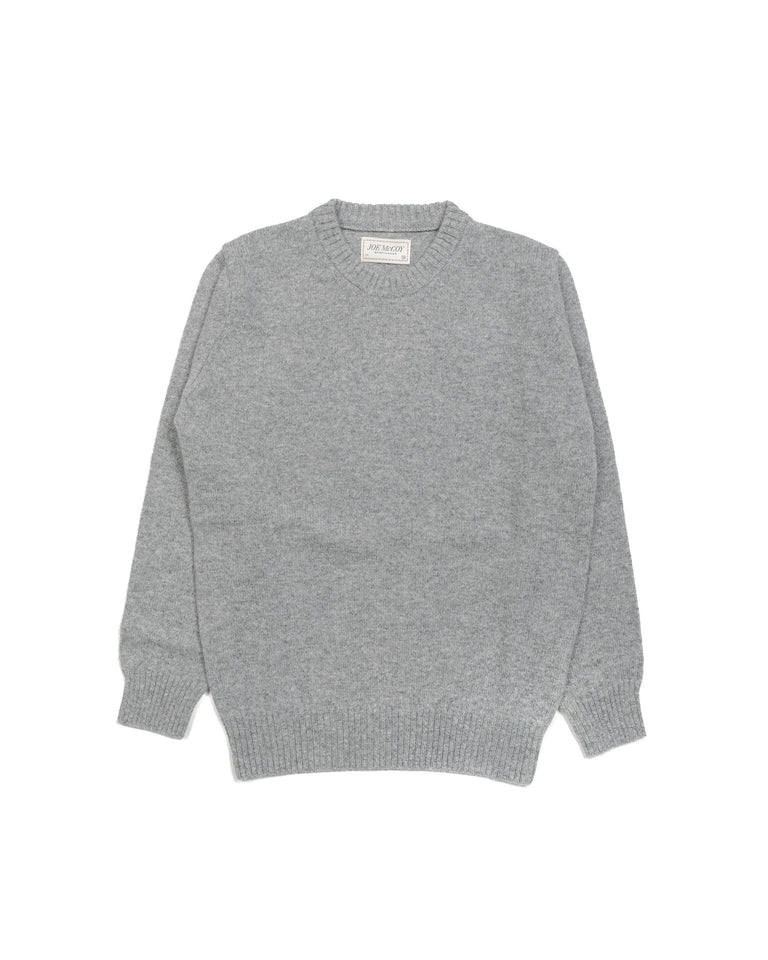 The Real McCoy's MC21114 Wool Crewneck Sweater Grey