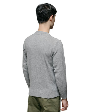 The Real McCoy's MC21114 Wool Crewneck Sweater Grey model back