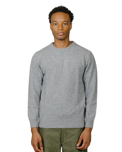 The Real McCoy's MC21114 Wool Crewneck Sweater Grey model front