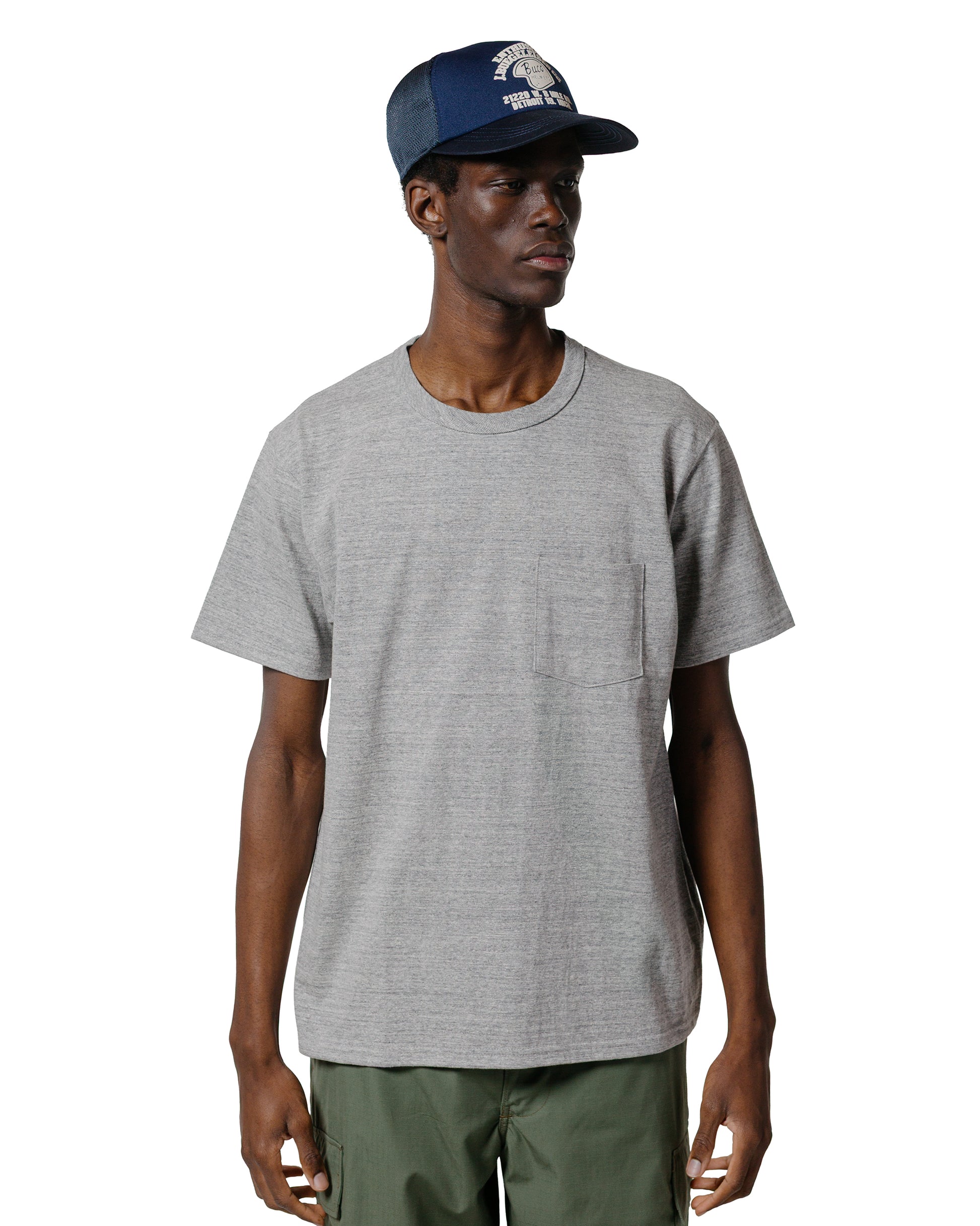 The Real McCoy's MC22006 Pocket Tee Gray