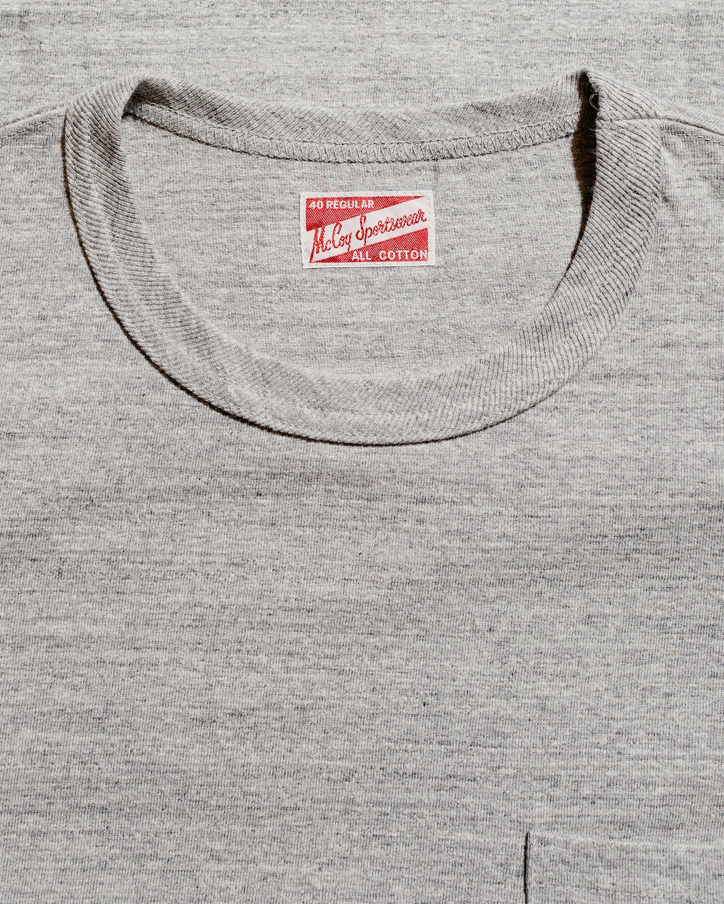 The Real McCoy's MC22006 Pocket Tee Gray