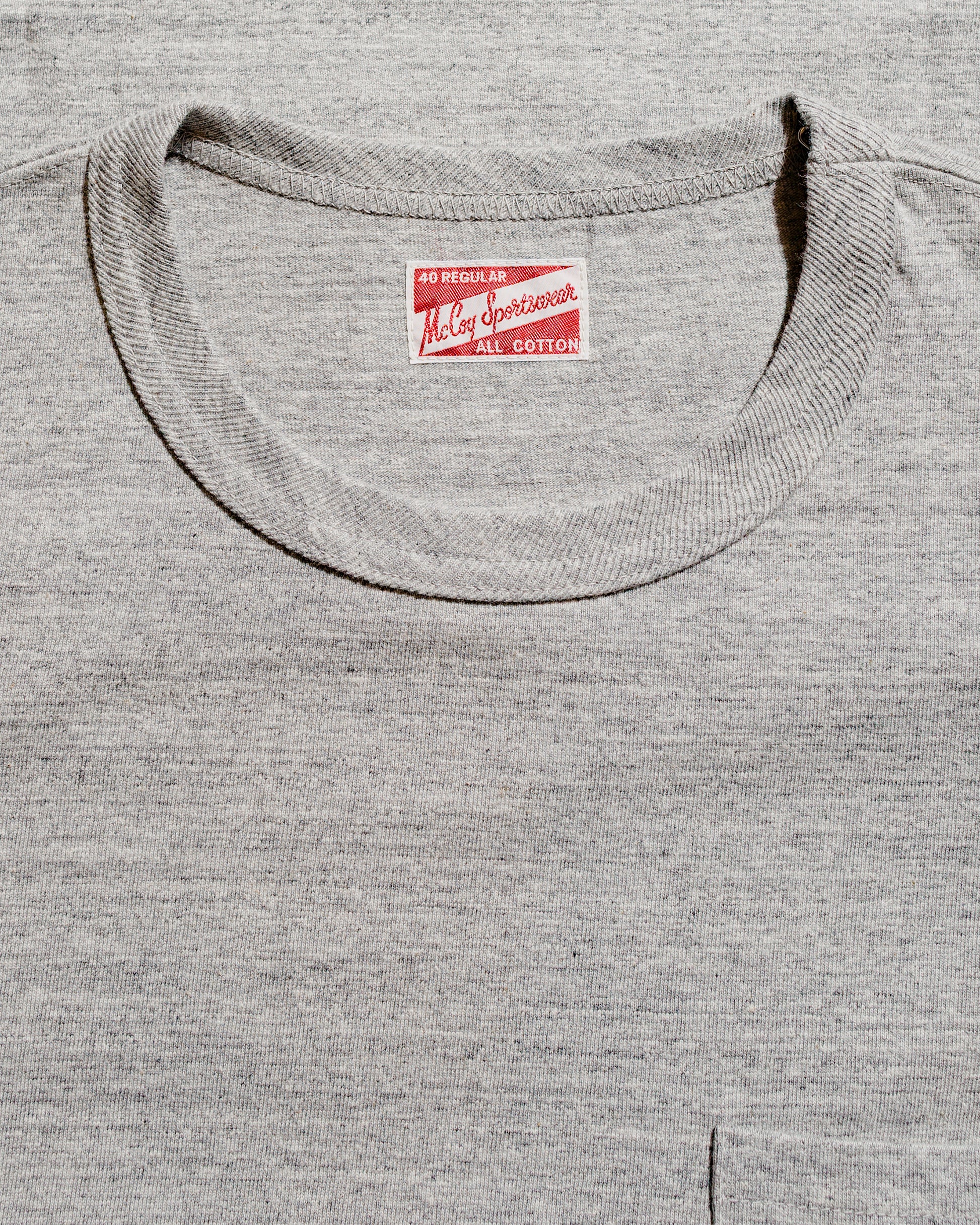 The Real McCoy's MC22006 Pocket Tee Gray