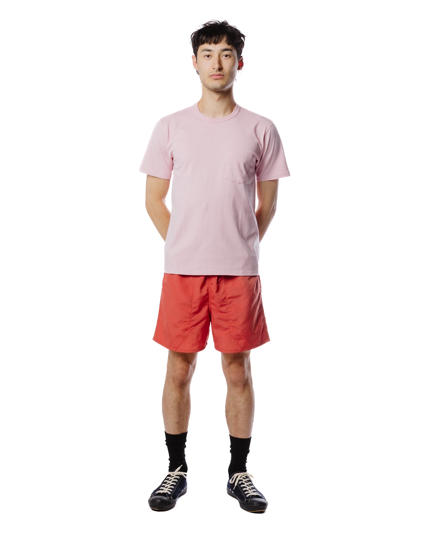 The Real McCoy's MC22006 Pocket Tee Pink Model