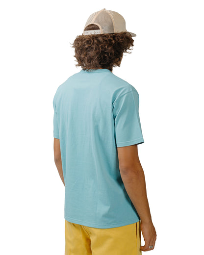 The Real McCoy's MC22006 Pocket Tee Teal model back