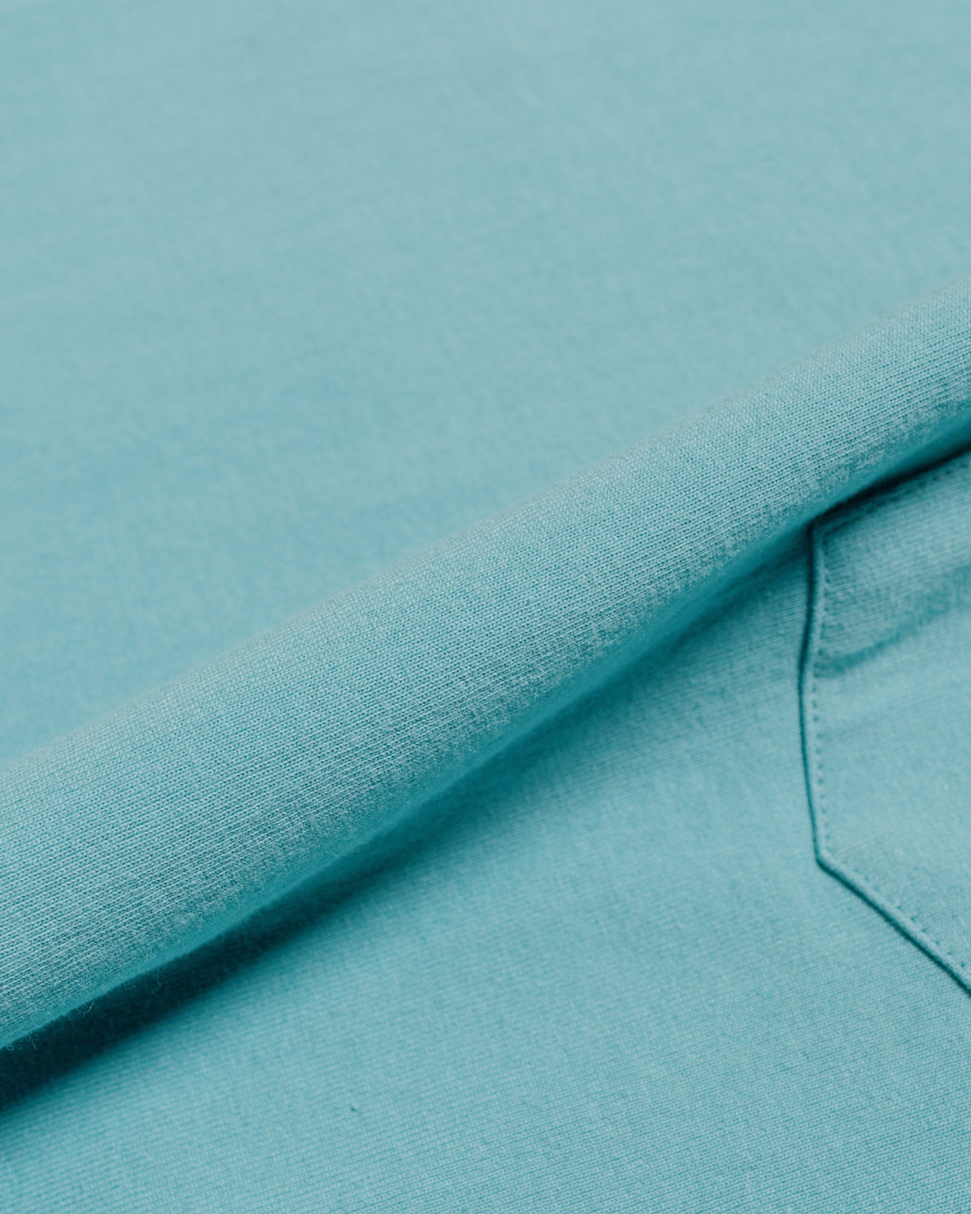 The Real McCoy's MC22006 Pocket Tee Teal fabric