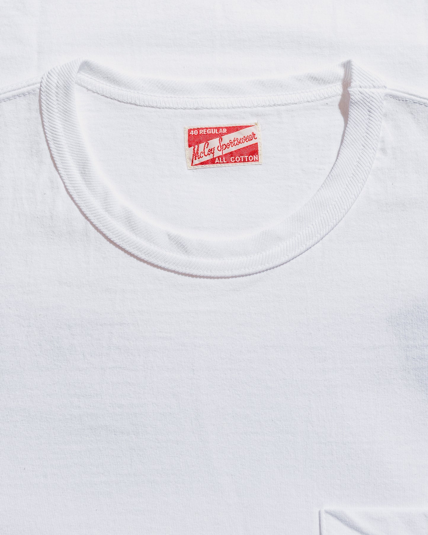 The Real McCoy's MC22006 Pocket Tee White